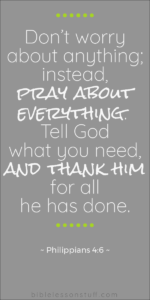 Pray about everything - Scripture Image